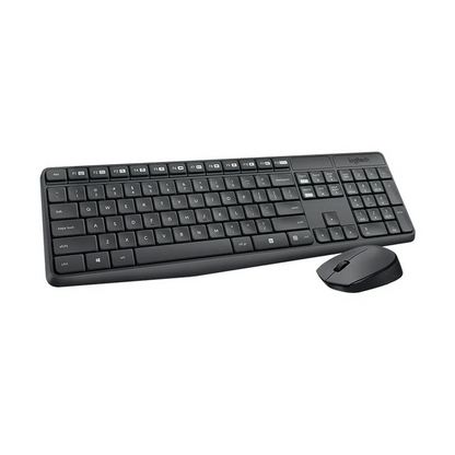 Teclado Logitech + Mouse MK235 Wireless USB SP Black