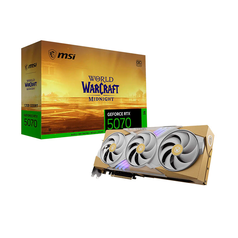 MSI GeForce RTX 5070 12G WORLD OF WARCRAFT MIDNIGHT LIGHT EDITION OC
