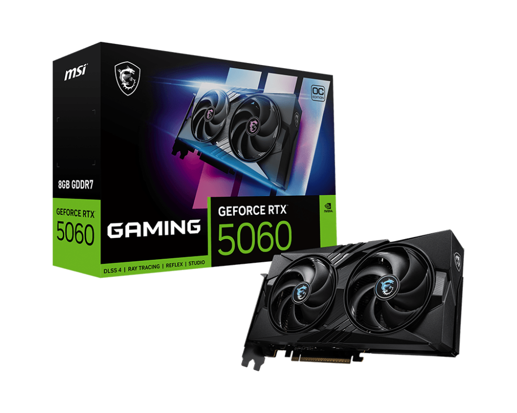 Tarjeta de video MSI GeForce RTX 5060 8G GAMING OC, 8 GB GDDR7, PCIe 5.0