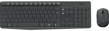 Teclado Logitech + Mouse MK235 Wireless USB SP Black