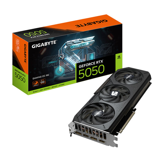 Tarjeta de video GIGABYTE GeForce RTX 5050 GAMING OC 8G, 8 GB GDDR6, PCIe Gen 5.0